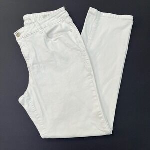 Croft & Barrow Womens White Straight Leg Stretch Jeans, Croft & Barrow Womens 61